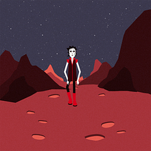 Roboto en Mars Landing Party. Animação 2D, Design gráfico, Ilustração tradicional, e Motion Graphics projeto de Mónica Colias - 05.11.2020