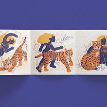 La reina y el tigre / Escenas ilustradas con técnicas tradicionales en Photoshop. Editorial Illustration, Traditional illustration, and Digital Illustration project by Ana María Jiménez Vélez - 11.09.2020
