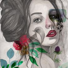 Mi Proyecto del curso: Retrato ilustrado en acuarela. Een project van  van mhidalgoj300 - 06.11.2020