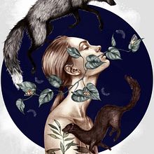 Faux Fur Illustration. Digital Illustration, Traditional illustration, Pencil Drawing, and Portrait Drawing project by Amy Pearson - 04.08.2021