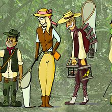 My Project: The seven brave explorers... and their animals..... Traditional illustration project by Luca Marini - 11.08.2020