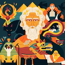 Mythopedia.com. Digital Illustration, Traditional illustration, and Vector Illustration project by Owen Davey - 03.11.2020