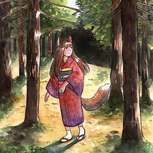 Into the Woods. Traditional illustration, and Watercolor Painting project by Daniela López Marín - 03.01.2020