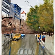 My project in Urban Landscapes in Watercolor course. Pintura em aquarela projeto de jackie_francis - 07.11.2020