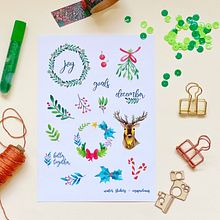 Pegatinas con acuarela + photoshop. Un progetto di Pittura ad acquerello di Lara Fernández Muñiz - 07.11.2020