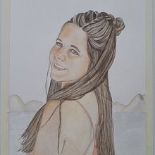 Mia. Portrait in watercolour. Pintura em aquarela projeto de Anna Radchenko - 07.11.2020
