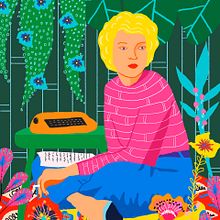En su jardín secreto. Traditional illustration project by Gisele Murias - 11.08.2020