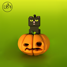 Halloween. 3D, and 3D Character Design project by Laura Fernandez Olivar - 11.07.2020