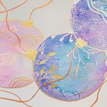 Mi Proyecto del curso: Bolas navideñas . Watercolor Painting project by elianaparram - 11.08.2020