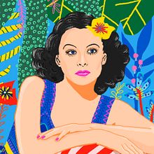 Aniversario del nacimiento de Hedy Lamarr. Traditional illustration project by Gisele Murias - 11.09.2020