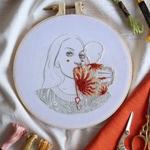 Un té acogedor. Arts, Crafts, Embroider, Portrait Drawing, Digital Drawing, Traditional illustration, and Digital Illustration project by Yamila Yjilioff - 09.09.2020