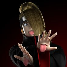 Deidara (デイダラ). Un projet de 3D, Animation 3D, Conception de personnages 3D, Modélisation 3D , et Rigging de Maite Gómez García - 09.11.2020