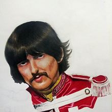 George Harrison . % Juan Montejo tarafından hazırlanan Geleneksel illüstrasyon projesi - 11.09.2020