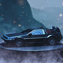 Delorean Regreso Al Futuro. 3D project by David Brat - 11.10.2020