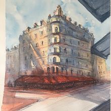 Mi Proyecto del curso: Dibujo arquitectónico con acuarela y tinta . Seni Jalanan proyek oleh ferchitaordo - 11.10.2020