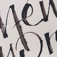 Caligrafia com tira-linhas. Un projet de Calligraphie de Anny Souza - 10.11.2020