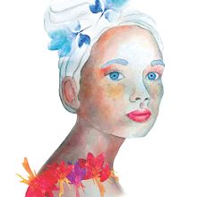 Illustrated Portrait in Watercolor.  project by Stina Ferrall - 11.11.2020
