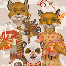Wes Anderson: A tribute to love. Un progetto di Illustrazione tradizionale e Illustrazione digitale di German Gonzalez Ramirez - 11.11.2020