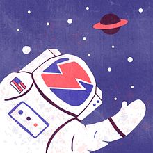 My Illustration of "Starman" by David Bowie.. Un proyecto de Ilustración digital de Laura Pronestì - 11.11.2020