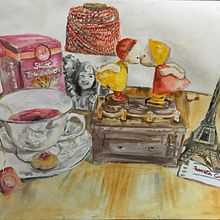 Meu projeto do curso: Natureza-morta contemporânea com aquarela. Projekt z dziedziny Trad, c i jna ilustracja użytkownika Renata Cabral - 11.11.2020