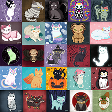 Monster Kitties. Un projet de Illustration traditionnelle et Illustration numérique de Cynthia Cuevas - 01.10.2020