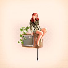 TV Girl. Un proyecto de Dibujo artístico e Ilustración digital de Adrián Andújar - 12.11.2020