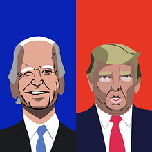 US elections. Digital Illustration project by Francisco Bonett - 11.12.2020