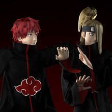Deidara (デイダラ) and Sasori (サソリ). Un projet de 3D, Animation 3D, Conception de personnages 3D, Modélisation 3D , et Rigging de Maite Gómez García - 12.11.2020
