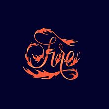 Fire Letters. Lettering digital, e Lettering projeto de Darya Filippova - 12.11.2020
