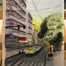 My project in Urban Landscapes in Watercolor course. Watercolor Painting project by sherleec - 11.13.2020