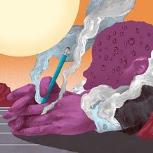 Rising Heat Inhibits Learning. Un progetto di Disegno artistico, Illustrazione editoriale e Illustrazione tradizionale di Paul Scheruebel - 07.11.2020