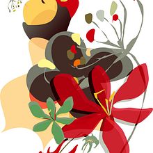 My project in Illustrated portraits with botanical elements course. Artistic Drawing project by Veronica Lam - 11.13.2020