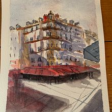 My project in Architectural Sketching with Watercolor and Ink course. Watercolor Painting project by sam_335464 - 11.13.2020