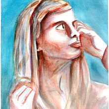Meu projeto do curso: Retrato artístico em aquarela. Un progetto di Pittura ad acquerello di Carlos André Marques - 14.11.2020