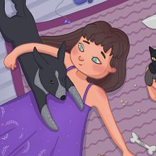 Childhood. Un progetto di Illustrazione infantile, Illustrazione digitale e Illustrazione tradizionale di Julia Bullet - 01.12.2019