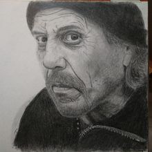 Retrato a lápiz de un tipo con carácter. Drawing, Pencil Drawing, Portrait Drawing, Realistic Drawing, and Artistic Drawing project by Eduardo Martínez Sotillos - 11.14.2020