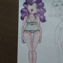 Meu projeto do curso: Ilustração de uma pin-up com técnicas tradicionais. Un proyecto de Dibujo de Paula Silva Santos Knop - 29.12.2020