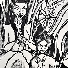My project in Inking Techniques for Comics and Illustration course. Ink Illustration project by Maria Mörnerud - 03.23.2021