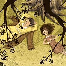 Marie Laure and Madame Manec. Traditional illustration project by Renata Galindo - 11.17.2018