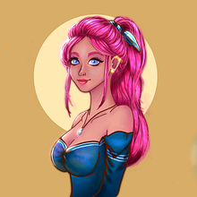 My project in Female Character Portraits in Procreate course. Un proyecto de Publicidad de tetianachvalunova - 18.11.2020