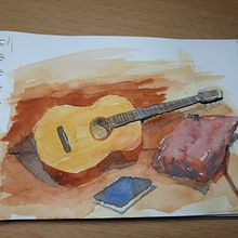 Guitar. Artistic Drawing, and Drawing project by Arunas Beksta - 11.18.2020