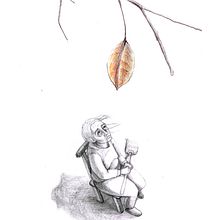 "La hoja" Ilustraciones. Projekt z dziedziny Trad, c i jna ilustracja użytkownika Rosana Rossi Artista - 18.11.2020