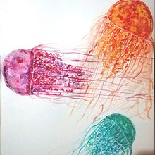 Proyecto "Medusas" del Taller de Acuarela Experimental. Watercolor Painting project by Ximena Tabares Hernández - 11.18.2020