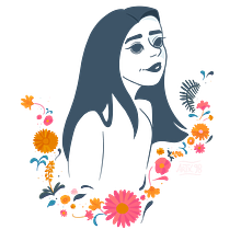 Mi Proyecto del curso: Retrato ilustrado con elementos botánicos. Botanical Illustration project by anab.garbri - 11.19.2020