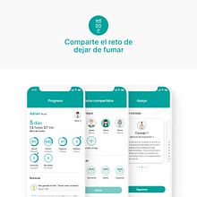 Wedoit App, comparte el reto de dejar de fumar. App Design, and UX / UI project by Adrián Barrado - 11.20.2020