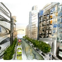 My Urban Landscapes. Watercolor Painting project by Laura O - 11.20.2020