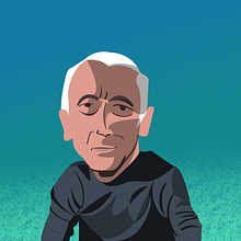 Jacques-Yves Cousteau. Digital Illustration project by Francisco Bonett - 11.20.2020