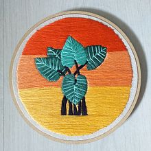 Bordado nº1 - Projeto realizado durante curso Introdução ao bordado botânico (Coricrafts). Embroider project by Denise M G Dias - 11.21.2020