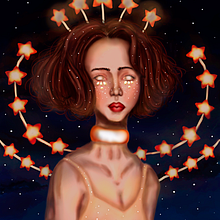 Star Child- Final Project. Un progetto di Disegno, Disegno di ritratti, Character design e Illustrazione tradizionale di Valentina Osman - 21.11.2020