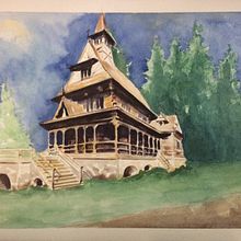 My project in Architectural Sketching with Watercolor and Ink course. Traditional illustration project by A KJ - 11.21.2020